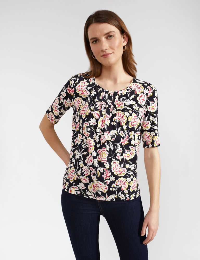 Floral Round Neck Top 1 of 6