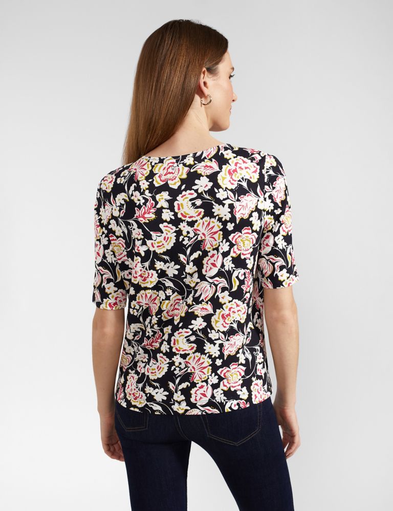 Floral Round Neck Top 3 of 6