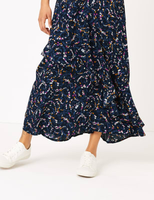 marks and spencer floral skirt