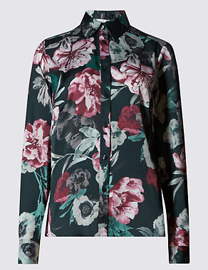 Floral Satin Blouse Image 2 of 4