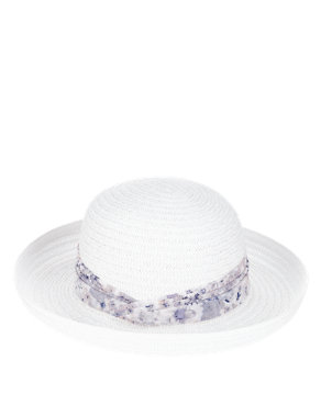 Floral Scarf Trim Hampton Hat Image 2 of 3