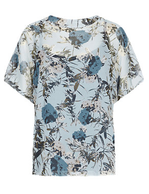Floral Shell Blouse with Camisole Image 2 of 4