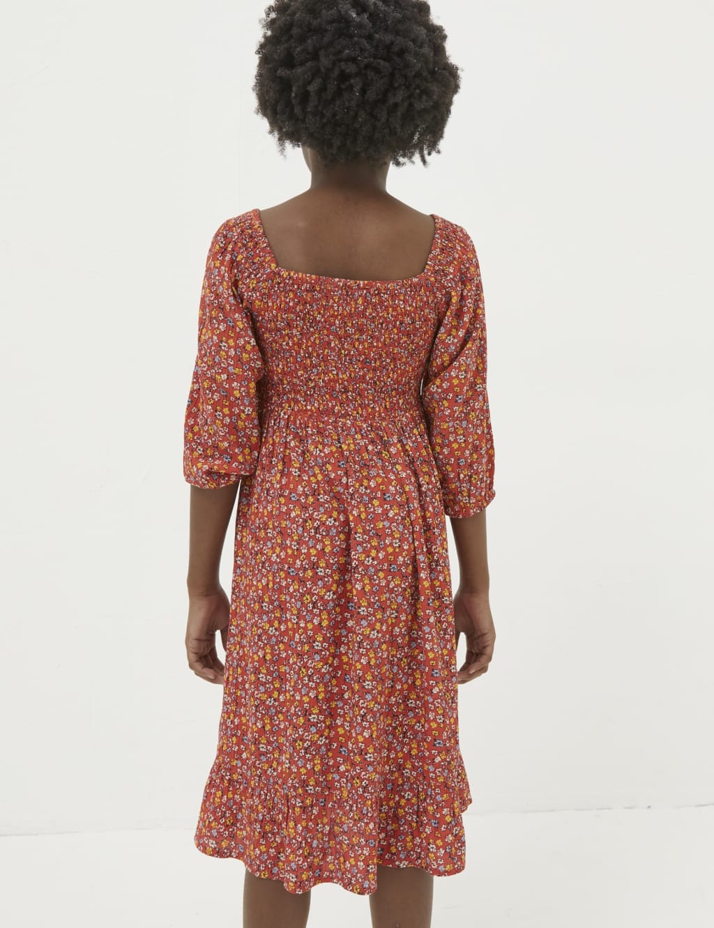 Floral Shirred Dress (3-13 Yrs) | FatFace | M&S