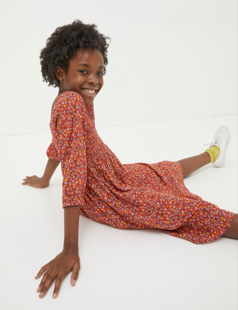Floral Shirred Dress (3-13 Yrs) 5 of 5