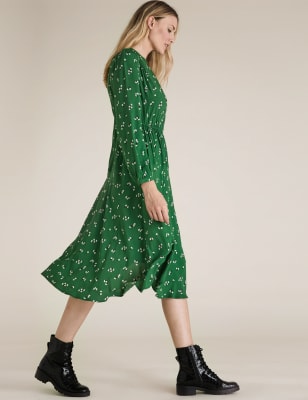 Marks and 2025 spencer green dress