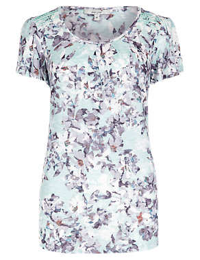 Floral Short Sleeve Top Image 2 of 3
