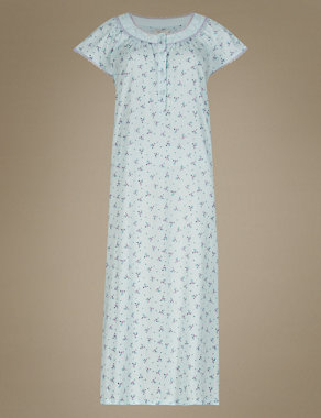 Floral Slinky Nightdress Image 2 of 4