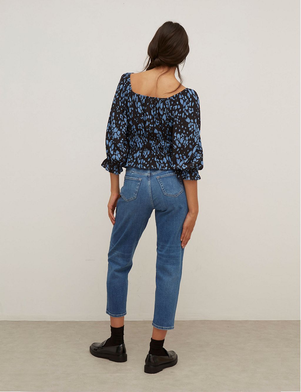 Floral Square Neck Waisted Top 2 of 5