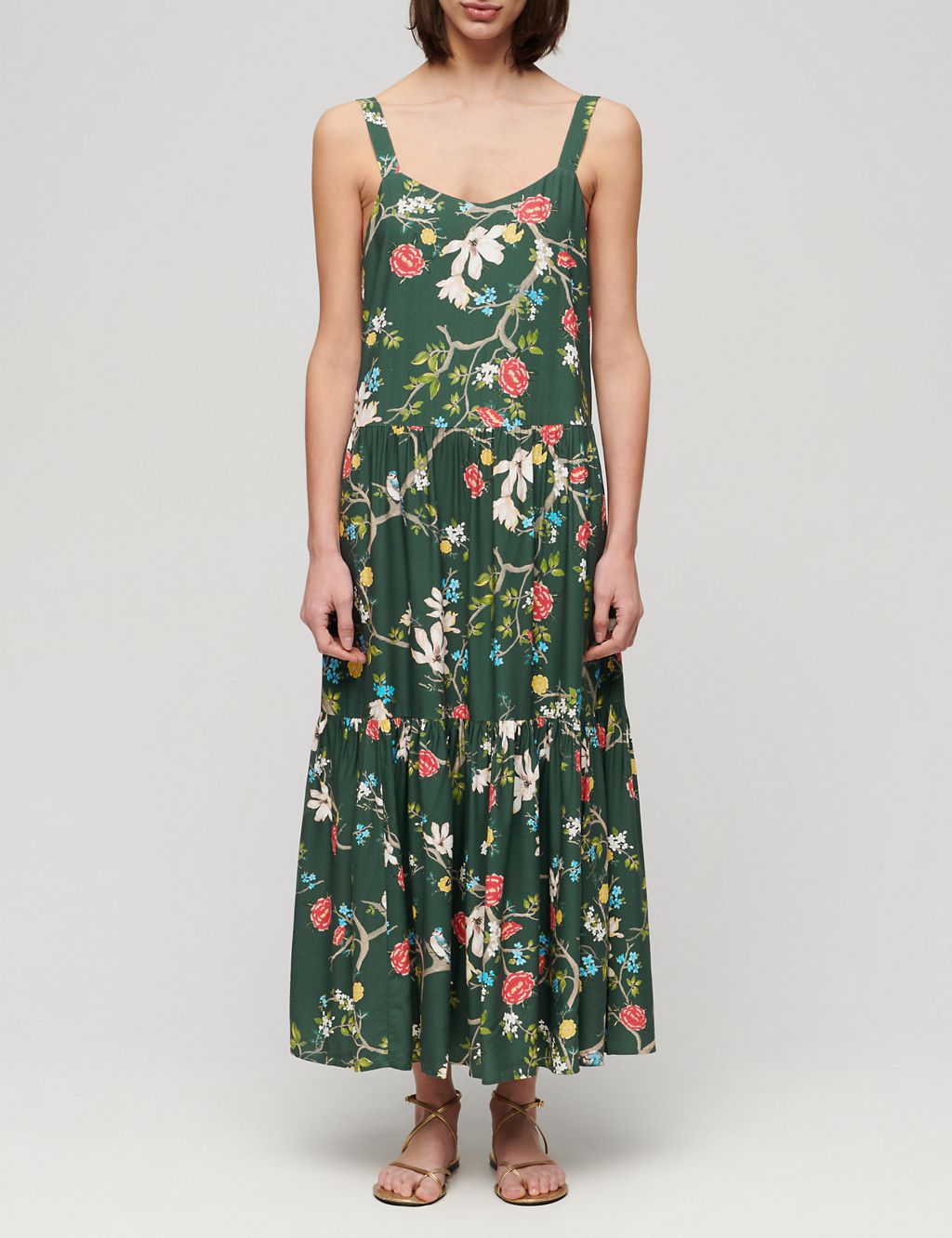Floral Strappy Maxi Tiered Dress 4 of 6