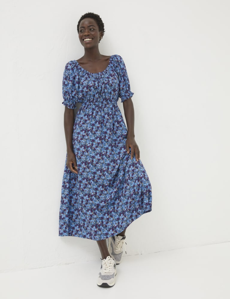 Floral sweetheart best sale midi dress