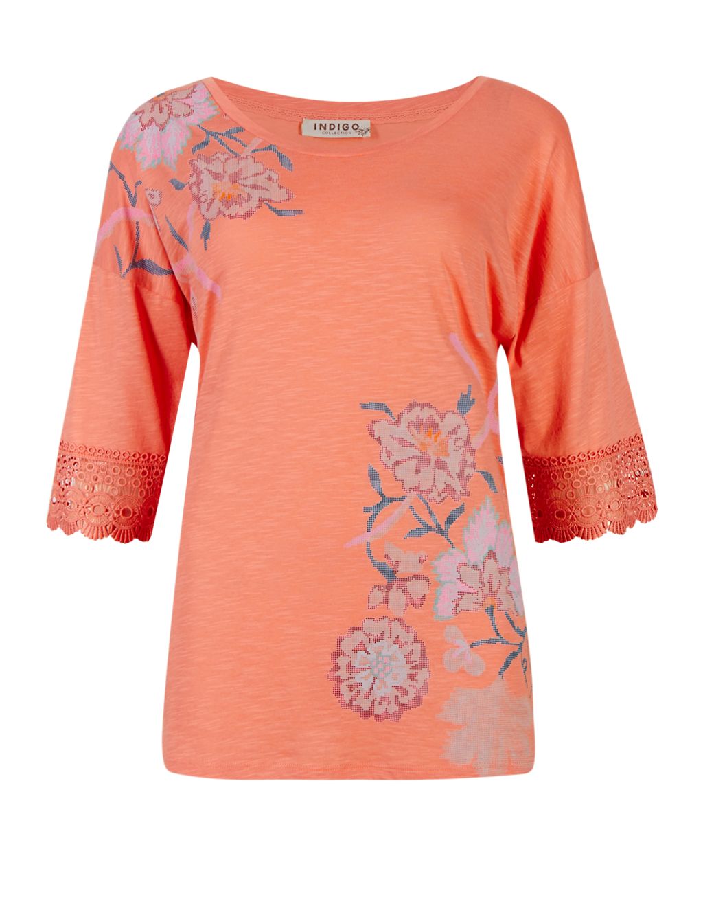 Floral T-Shirt with Modal 1 of 4