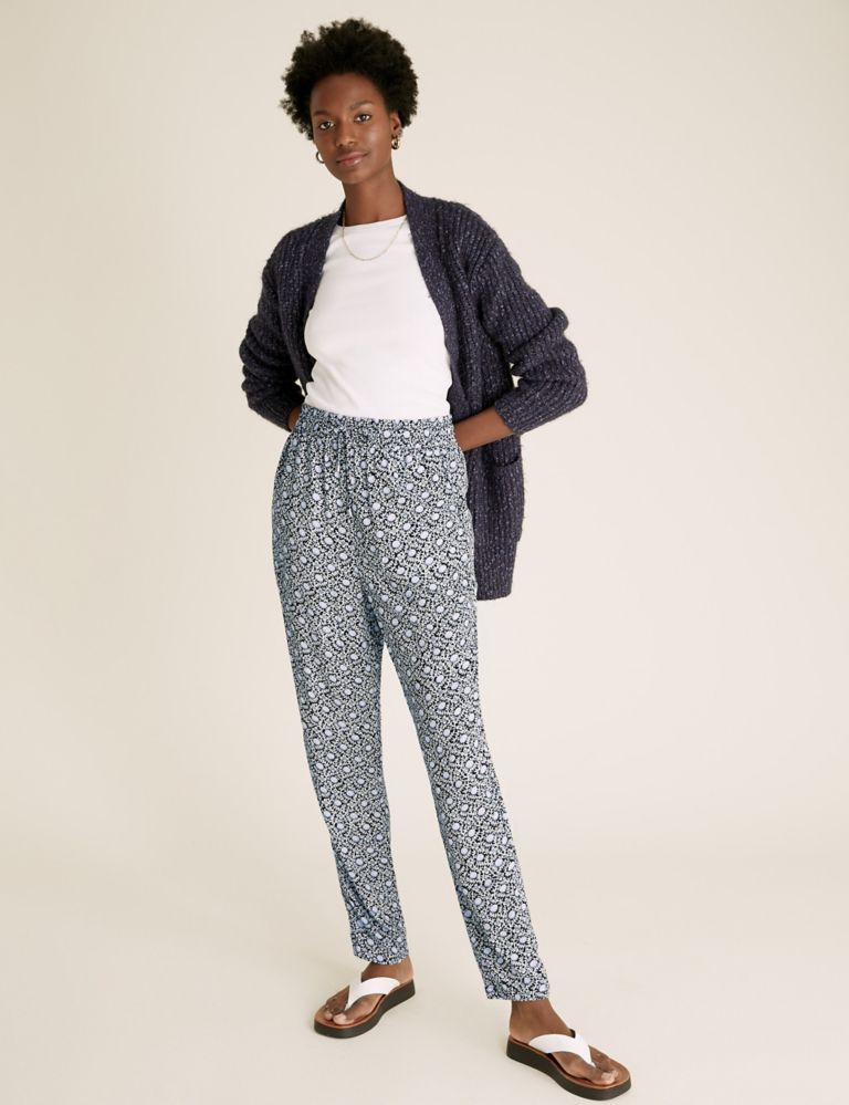 Floral Tapered Ankle Grazer Trousers 6 of 6