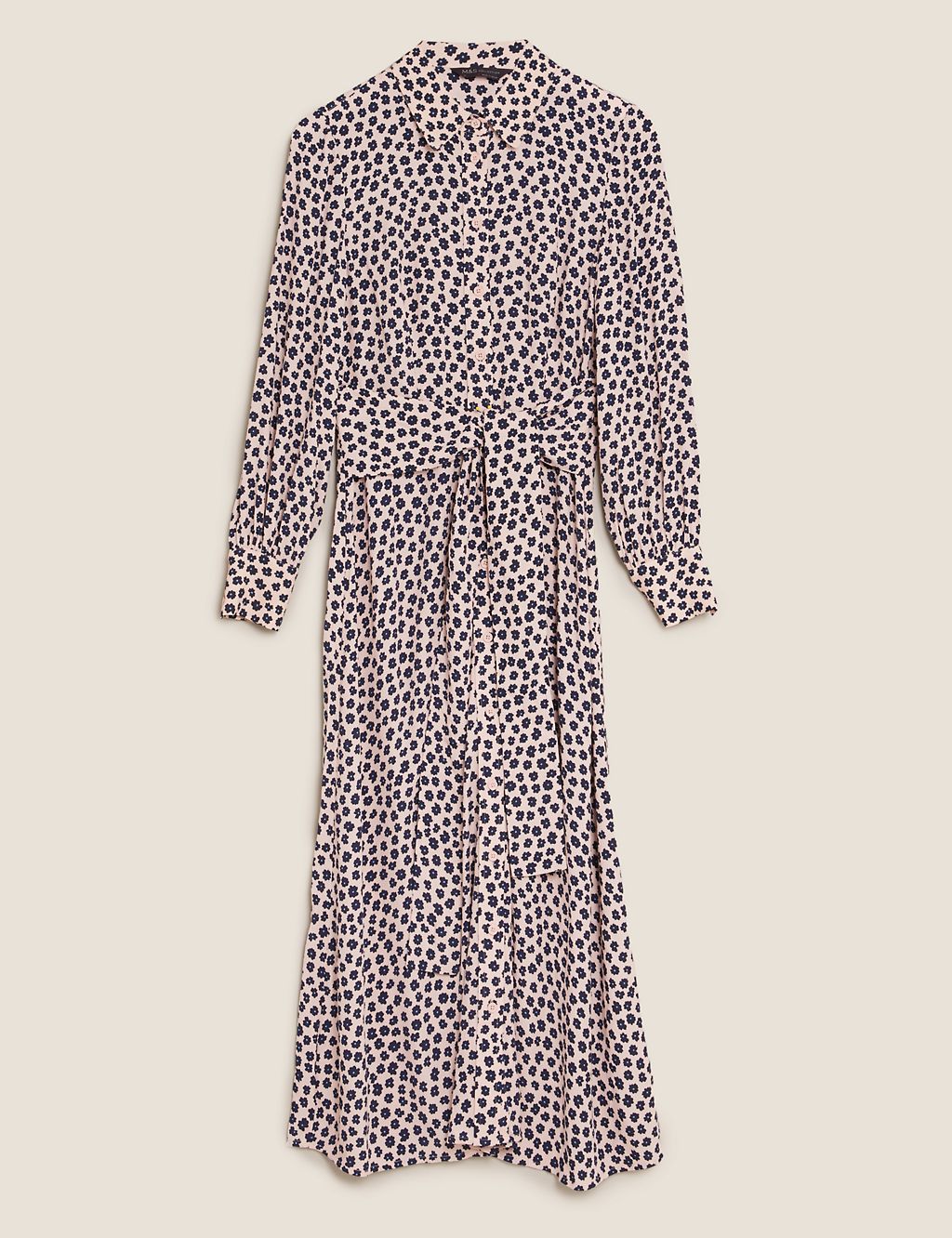 Floral Tie Front Midaxi Shirt Dress | M&S Collection | M&S