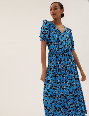 Gia Tie Midaxi Dress - Dainty Floral