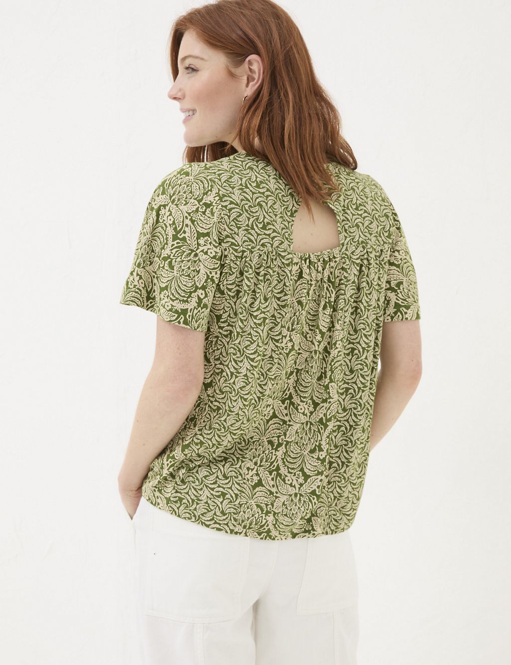 Floral Top with Linen 4 of 6