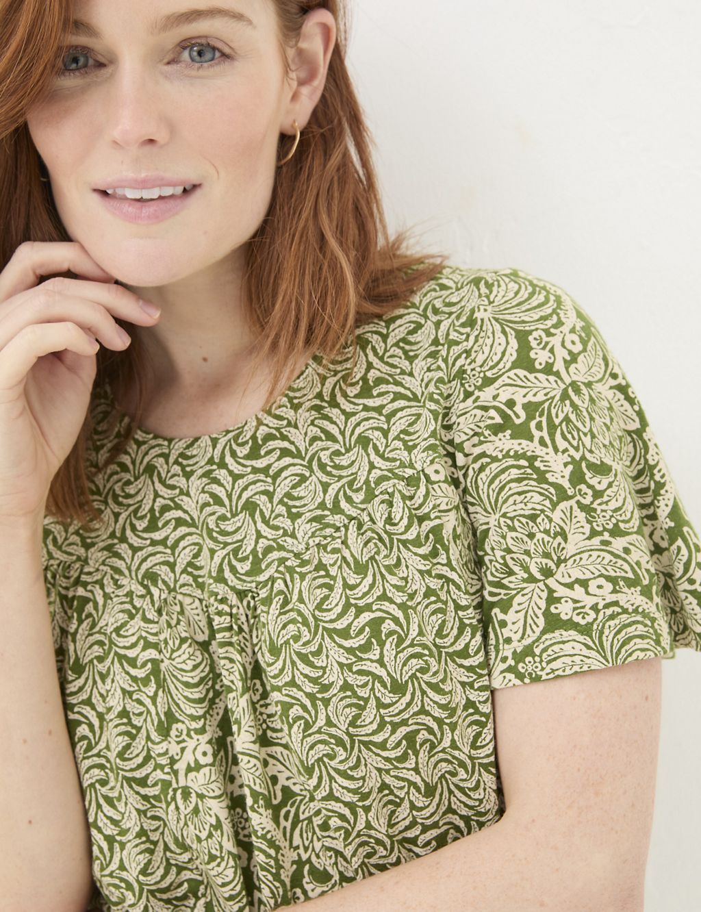 Floral Top with Linen 5 of 6