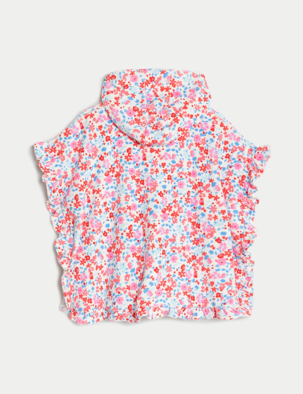 Floral Towelling Poncho (0-3 Yrs) 1 of 3