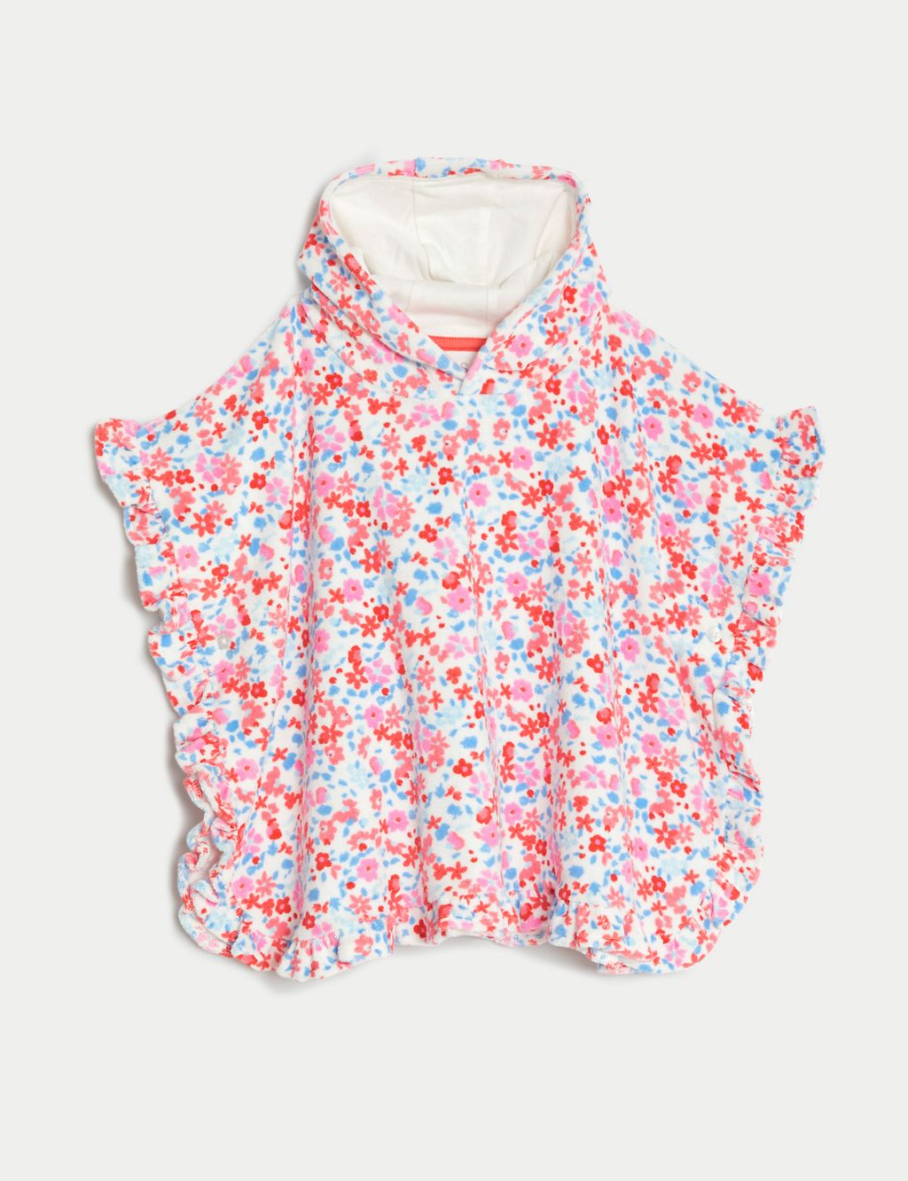 Floral Towelling Poncho (0-3 Yrs) 3 of 3