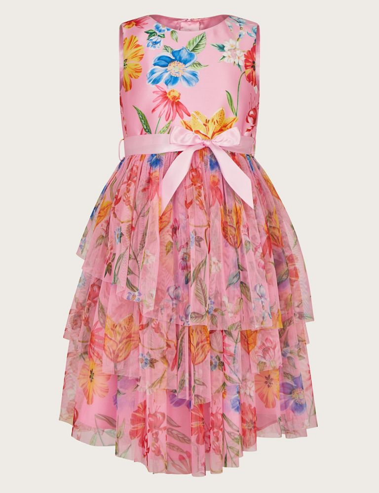 Floral Tulle Tiered Occasion Dress (3-13 Yrs) 1 of 3