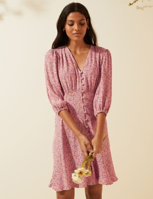 Button down tea sales dress