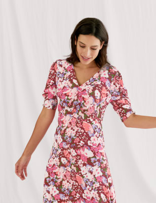 V neck tea dress sale