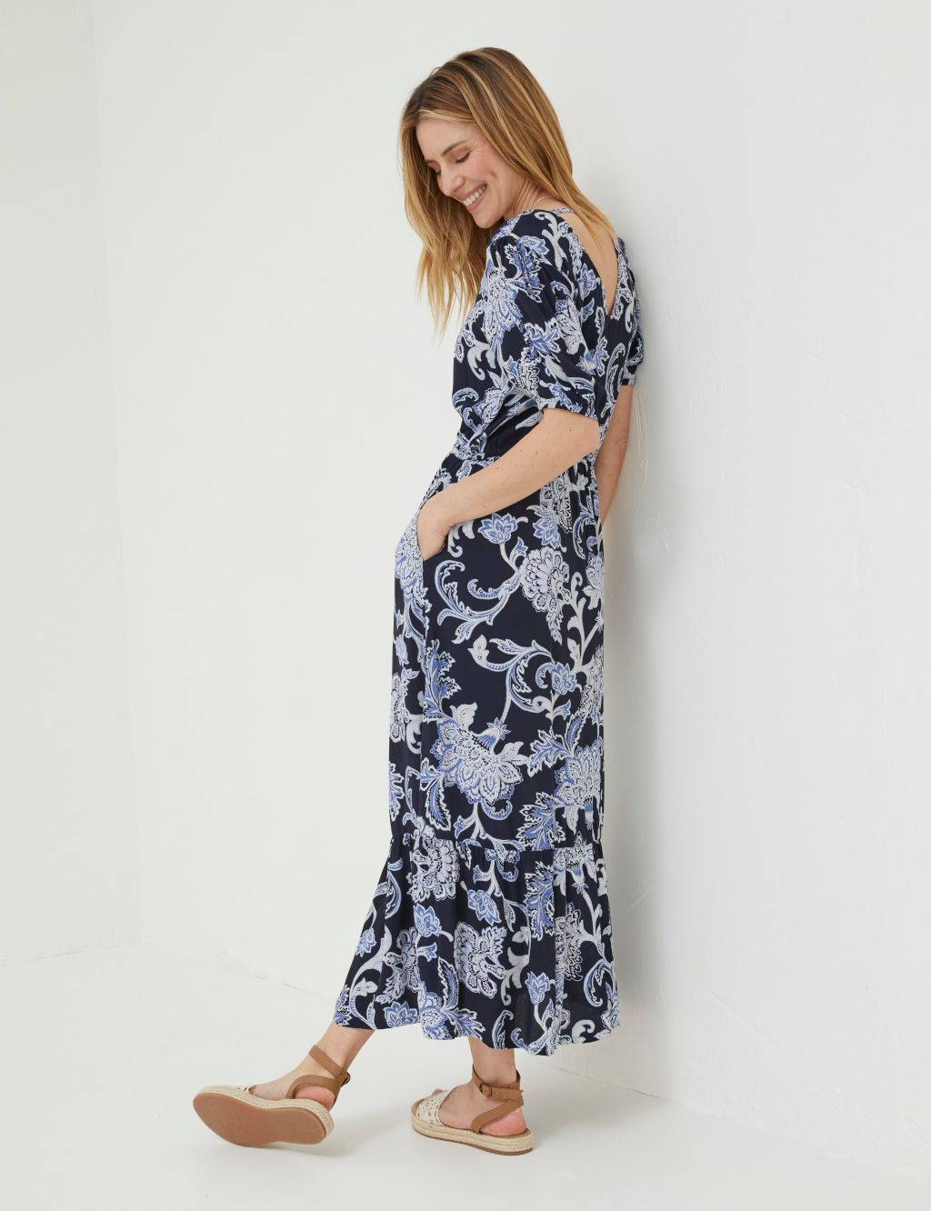 Floral V-Neck Maxi Tiered Dress | FatFace | M&S