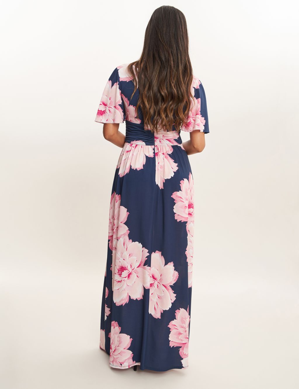 Floral V-Neck Maxi Waisted Dress | Gina Bacconi | M&S