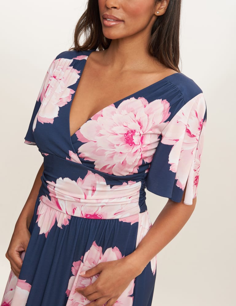 Gina bacconi store wrap dress