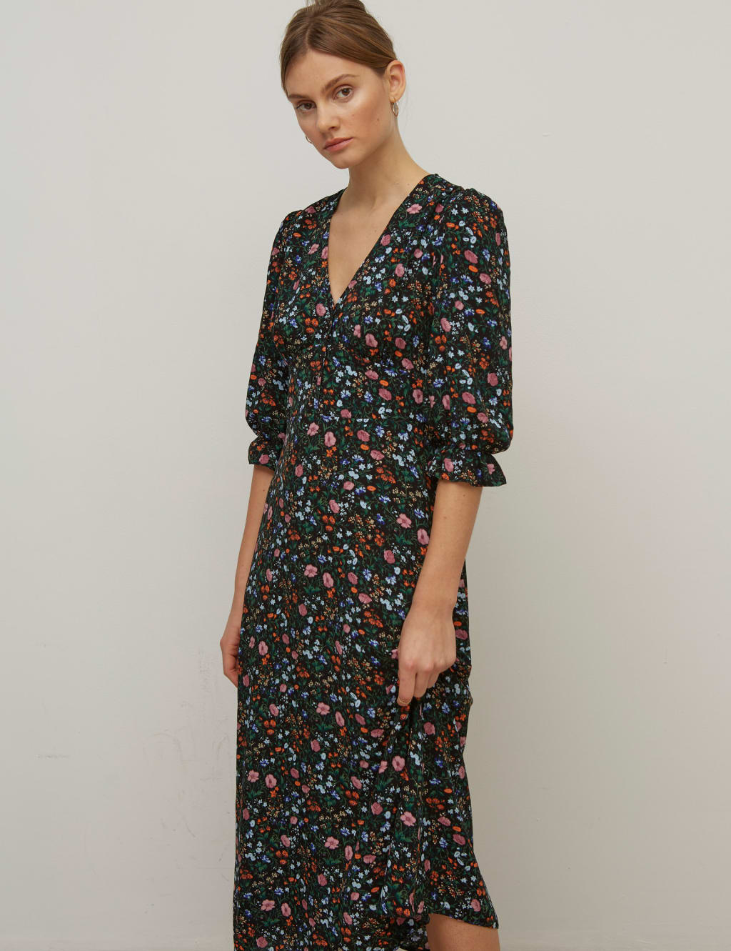 Floral V-Neck Midaxi Tea Dress | Nobody's Child | M&S