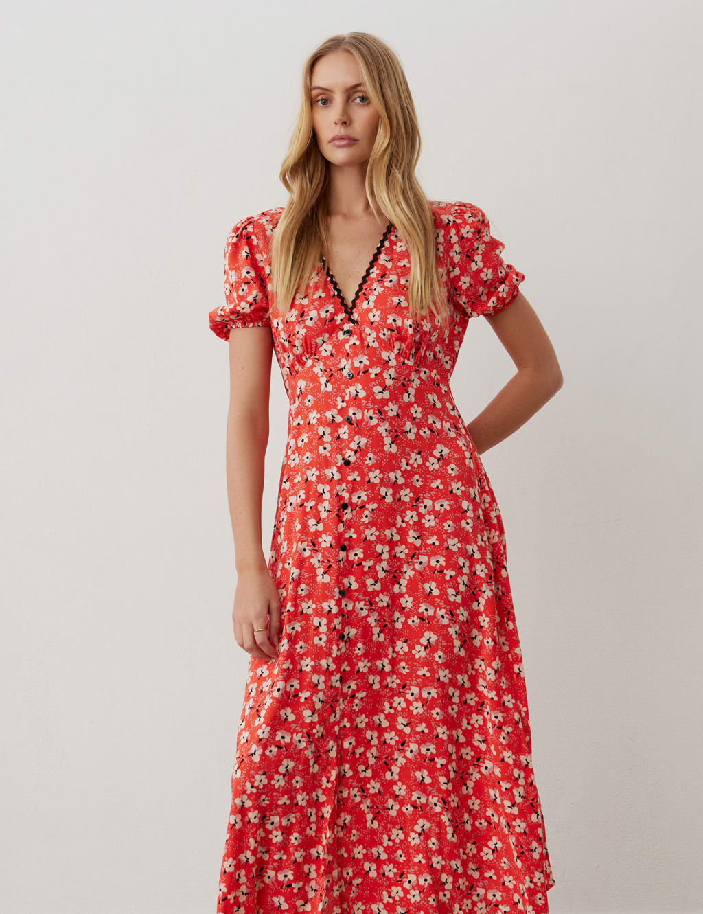 Floral V-Neck Midaxi Tea Dress | Finery London | M&S