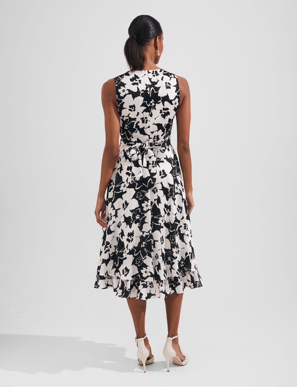 Floral V-Neck Midi Swing Dress | HOBBS | M&S