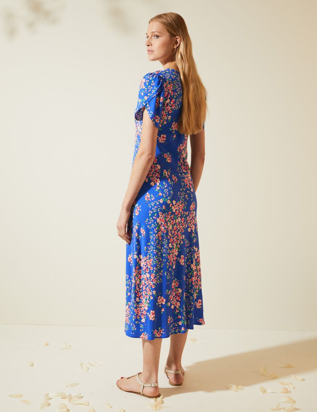 Floral V-Neck Midi Tea Dress | M&S X GHOST | M&S