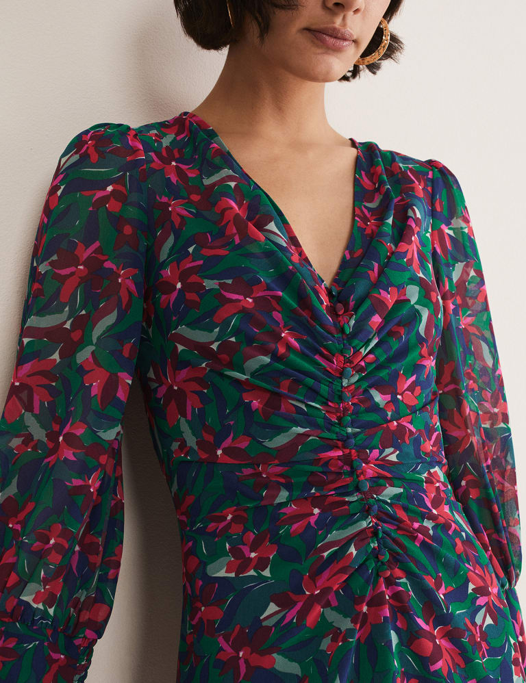 Floral V Neck Midi Tea Dress Phase Eight M S