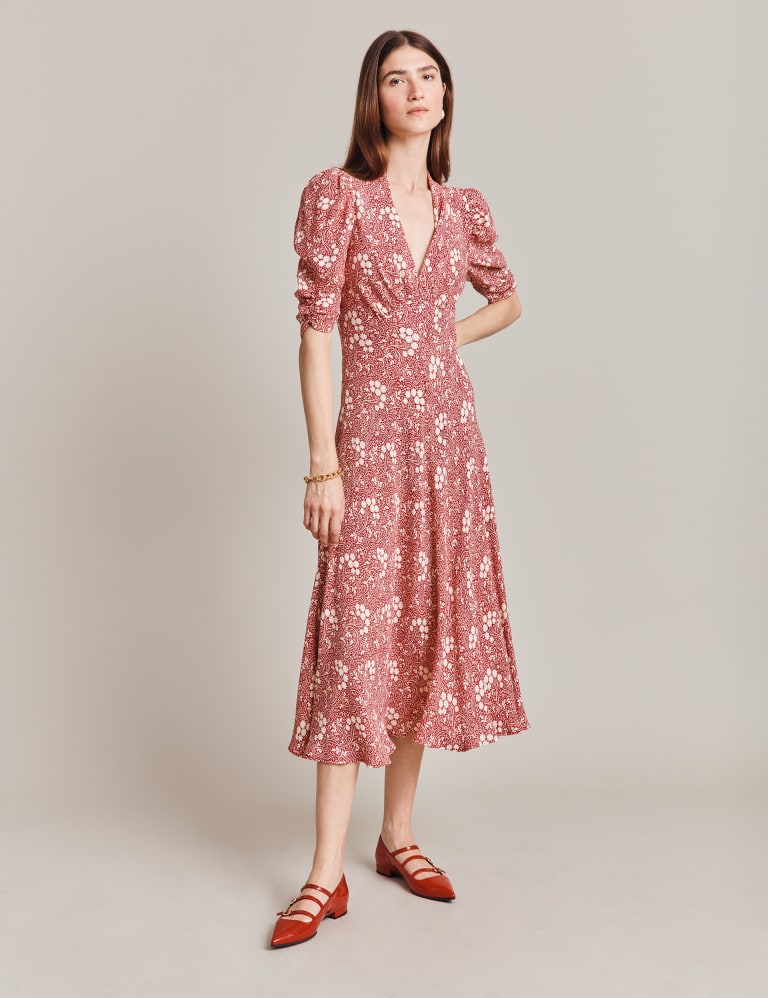 Ghost pink floral online dress