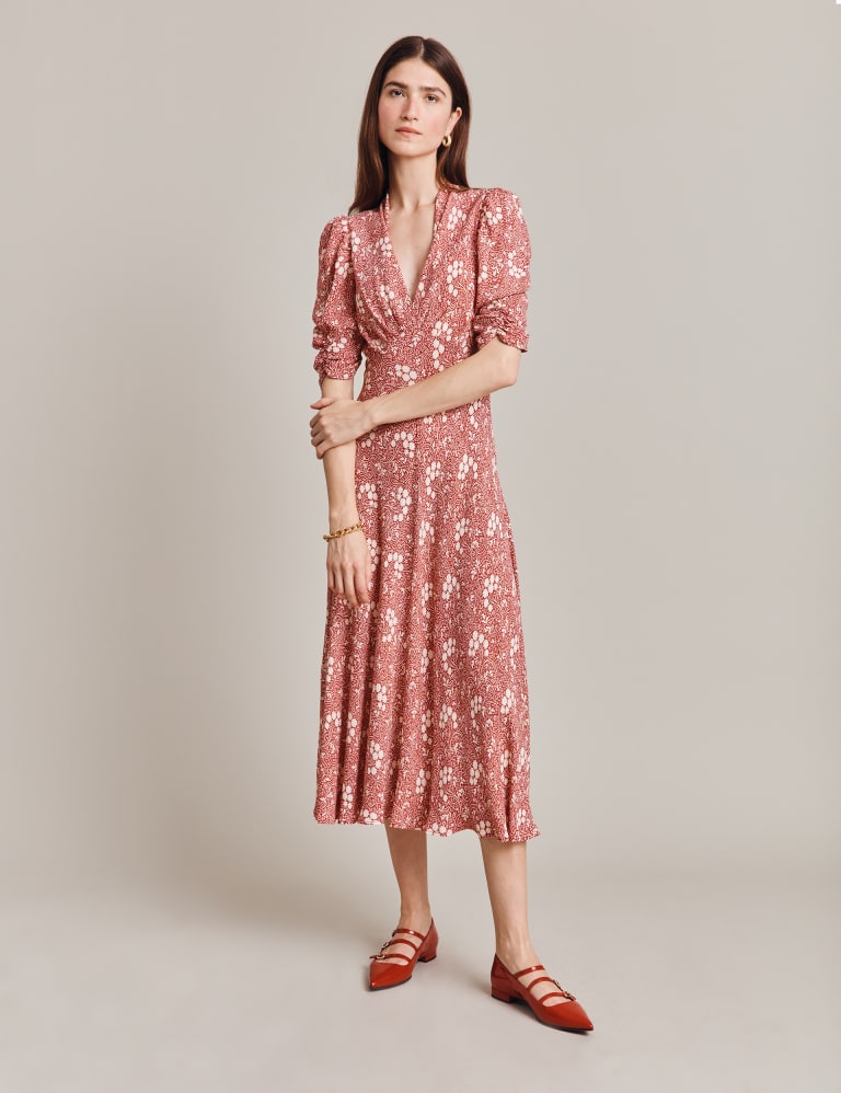Floral midi top tea dress