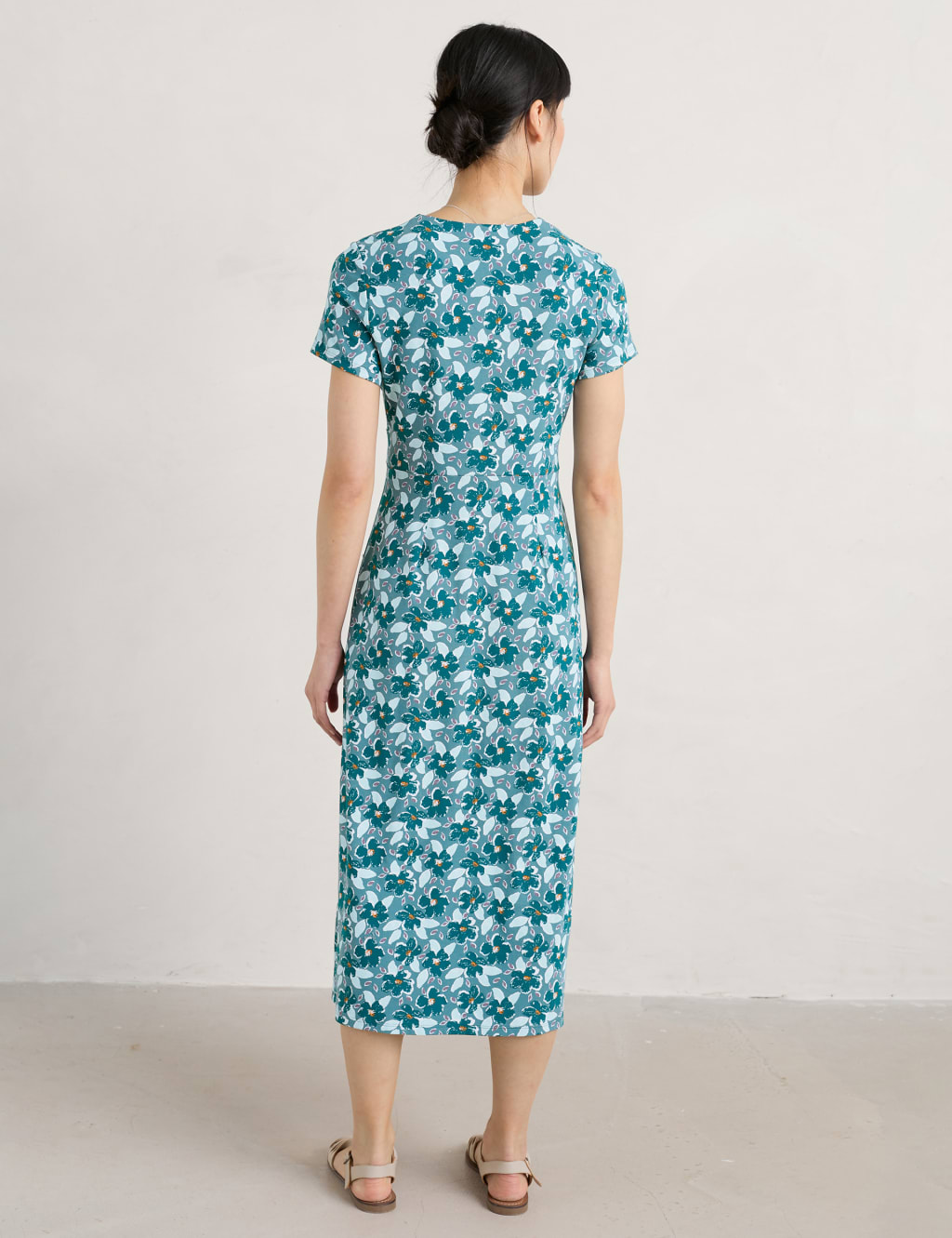 Floral VNeck Midi Waisted Dress Seasalt Cornwall M&S