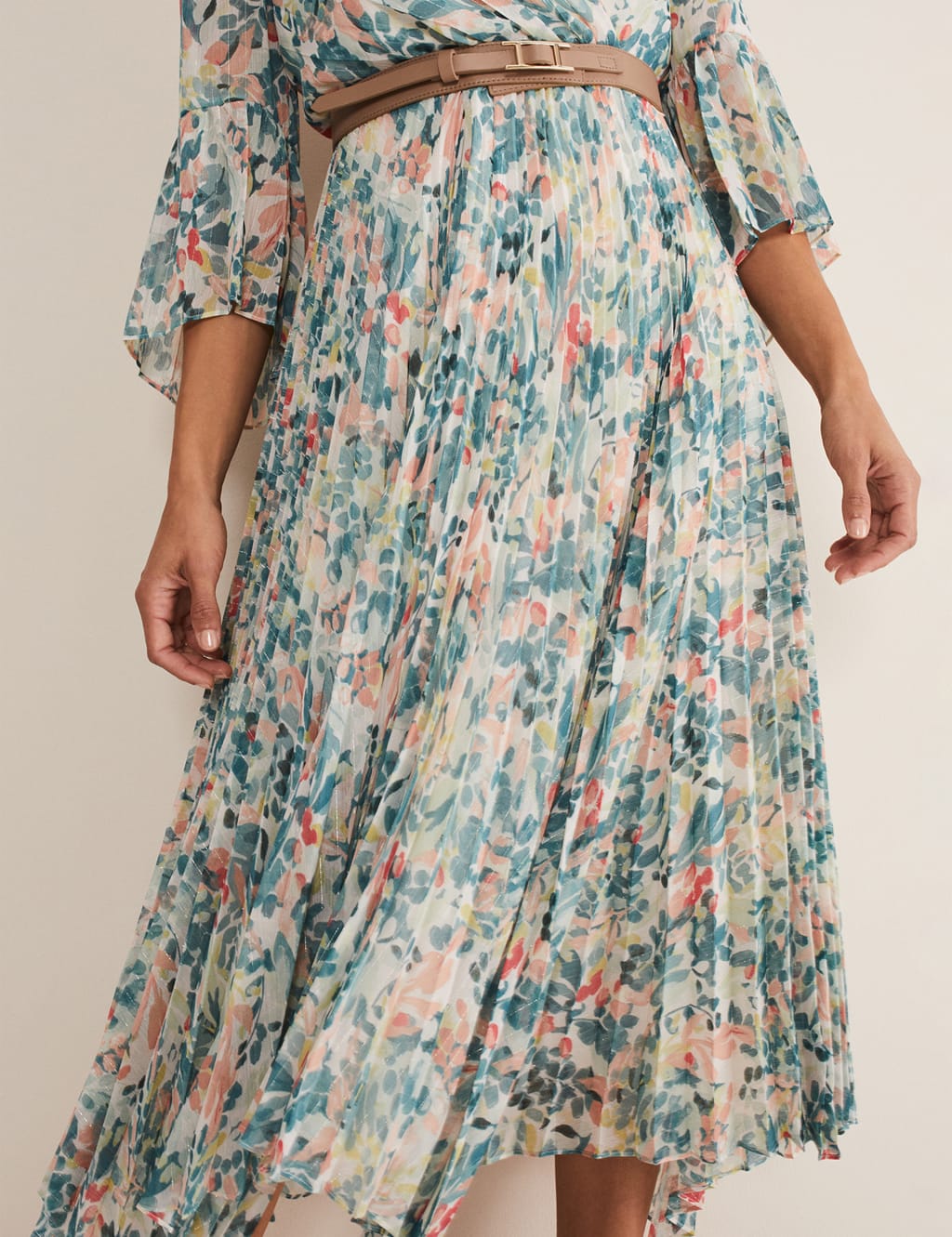 Pleated sales tea dress