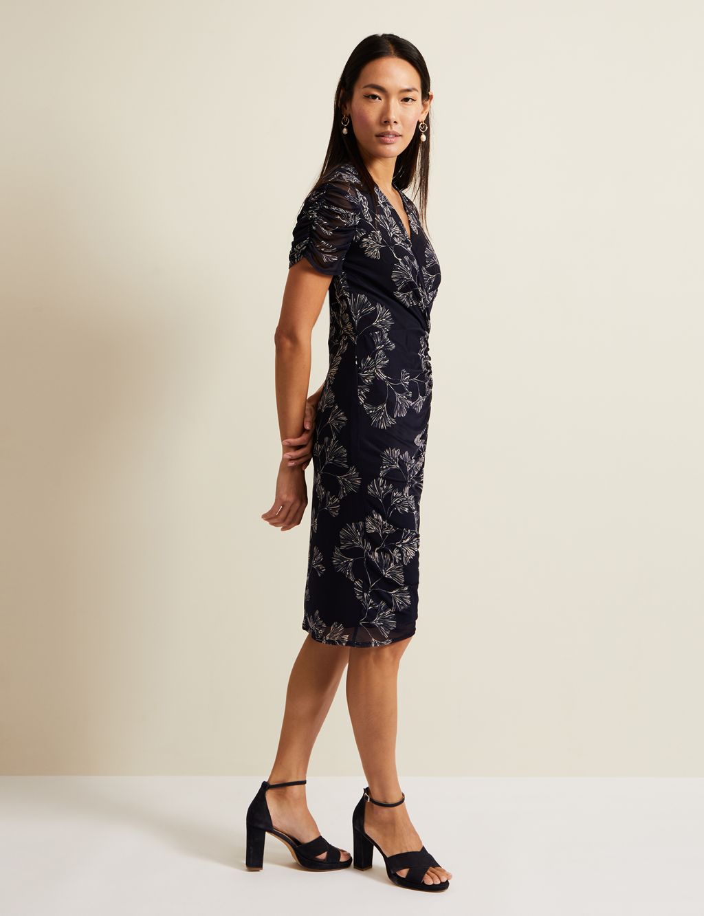 Floral V-Neck Ruched Wrap Dress | Phase Eight | M&S