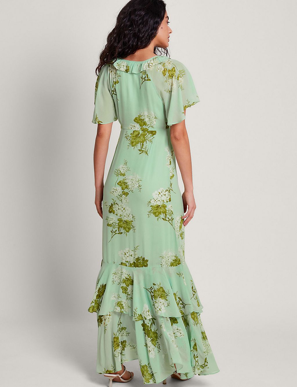 Floral V-Neck Ruffle Tiered Maxi Dress 1 of 4