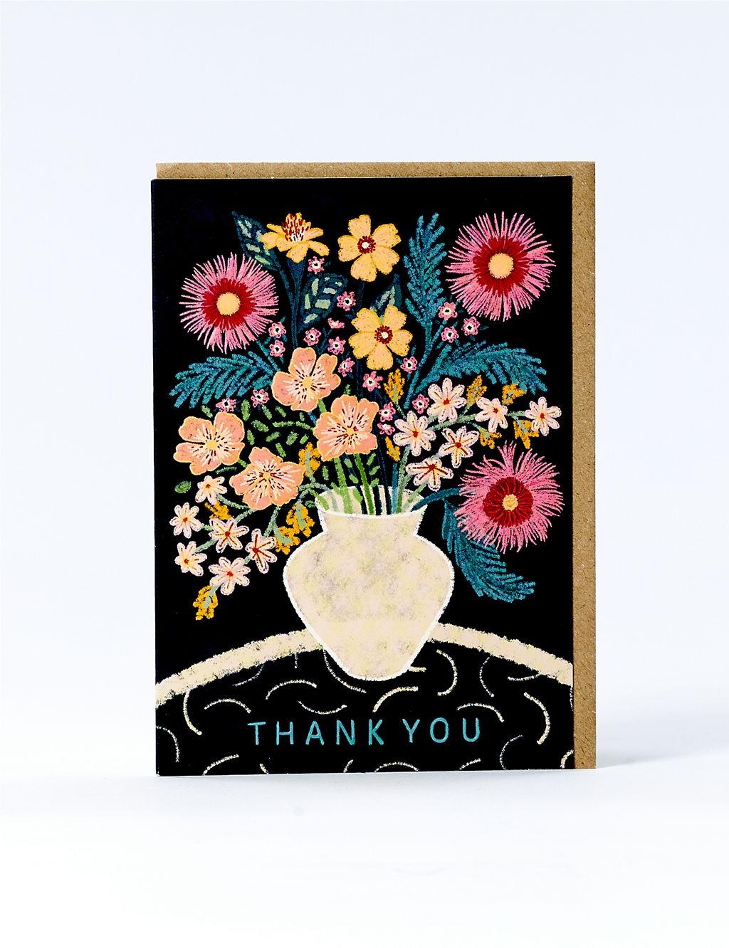 Floral Vase Thank You Card 1 of 1