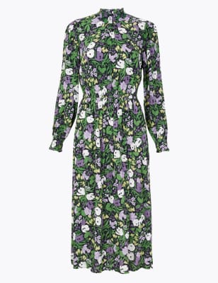 m&s waisted midi dress