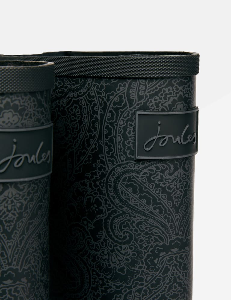 Joules black floral wellies hotsell