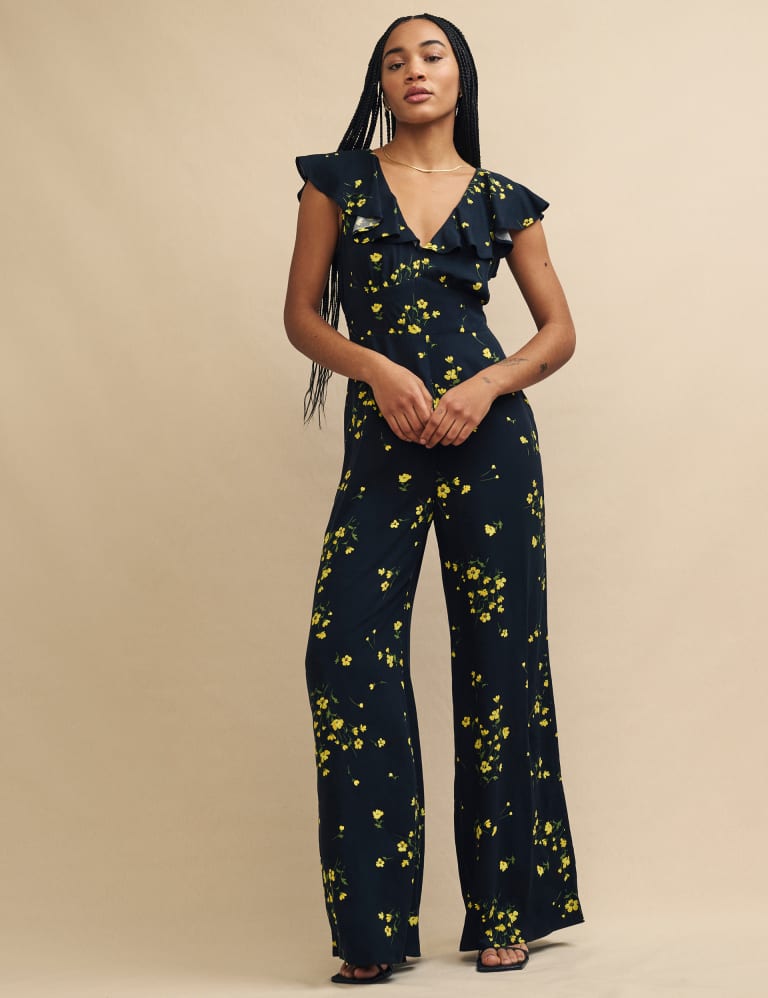 M&s floral jumpsuit clearance