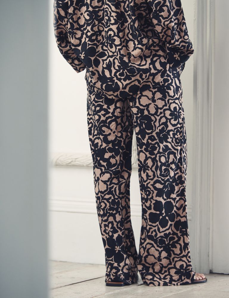 Floral Wide Leg Trousers 3 of 5