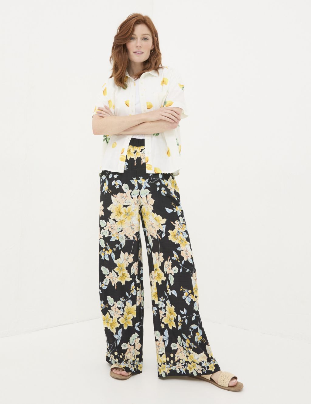 Floral Wide Leg Trousers 3 of 5