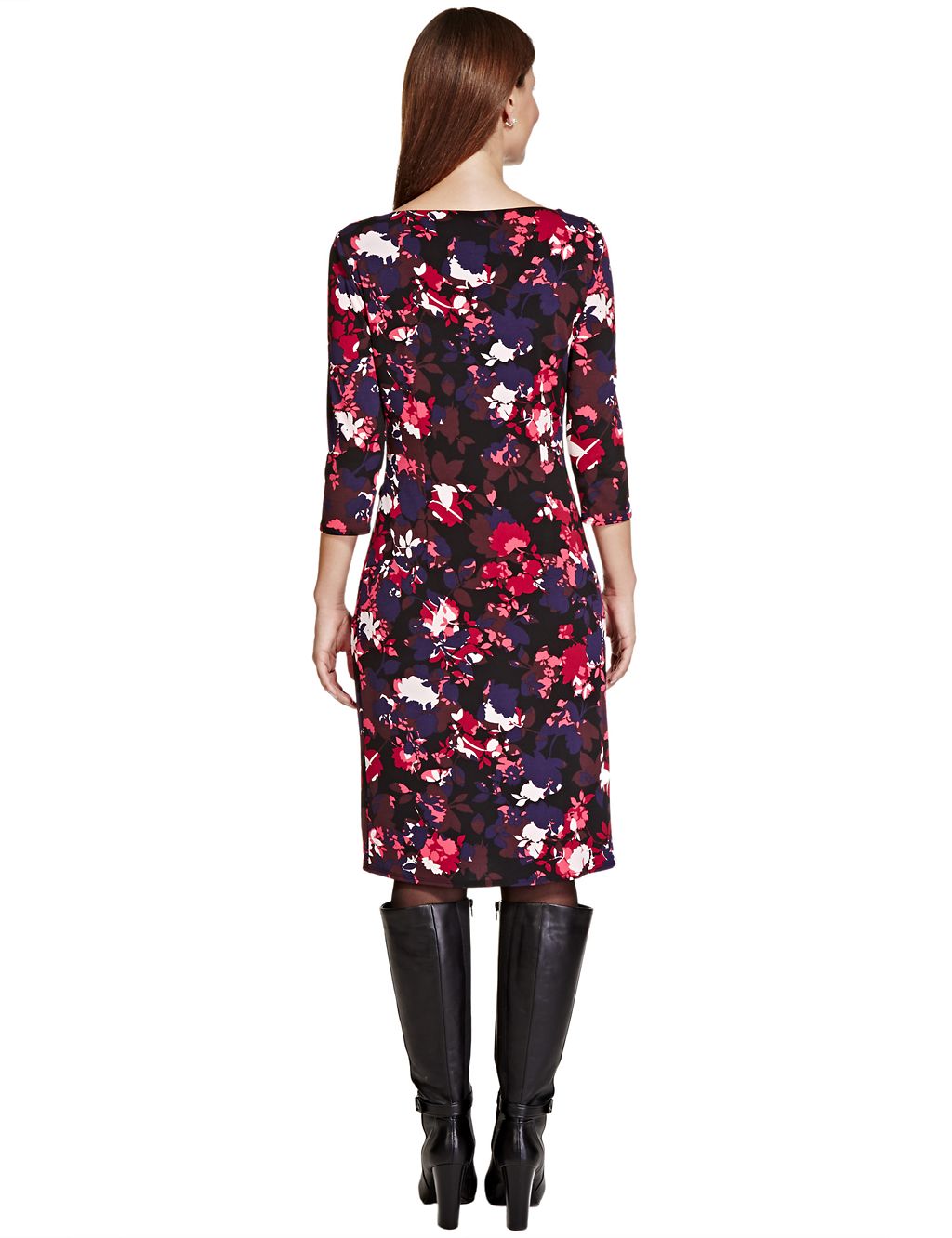 Floral Wrap Bodycon Dress 4 of 4