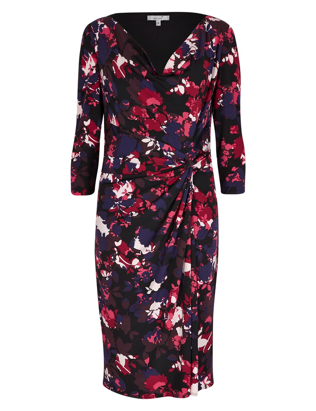 Floral Wrap Bodycon Dress 1 of 4