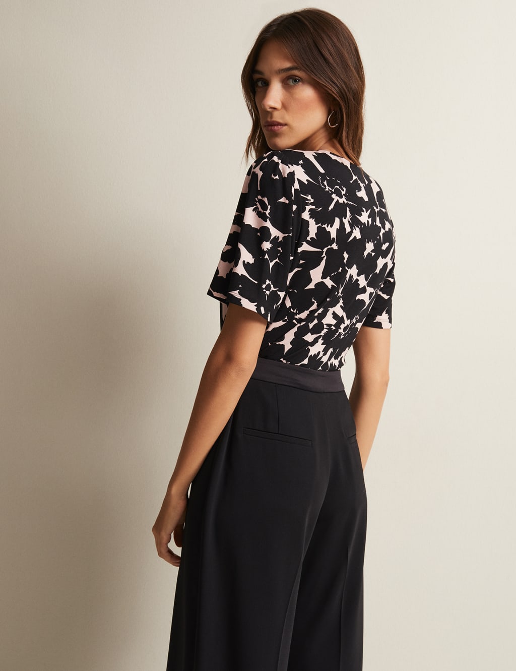 Floral Wrap Top Phase Eight M&S