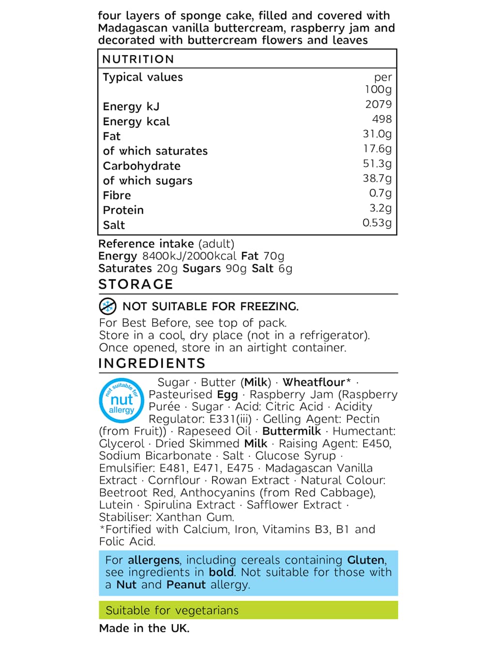 Flower Festival Tulip Cake (Serves 24) M&S