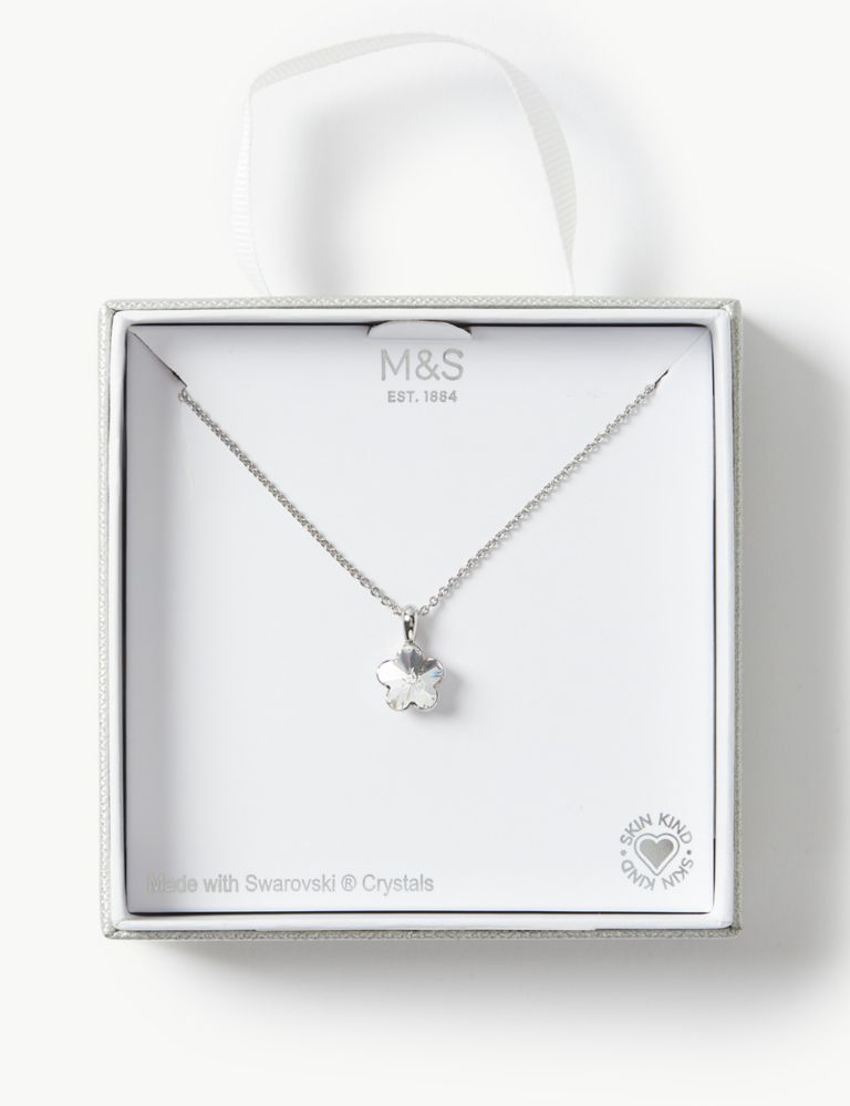 Flower Necklace with Swarovski® Crystals 3 of 3